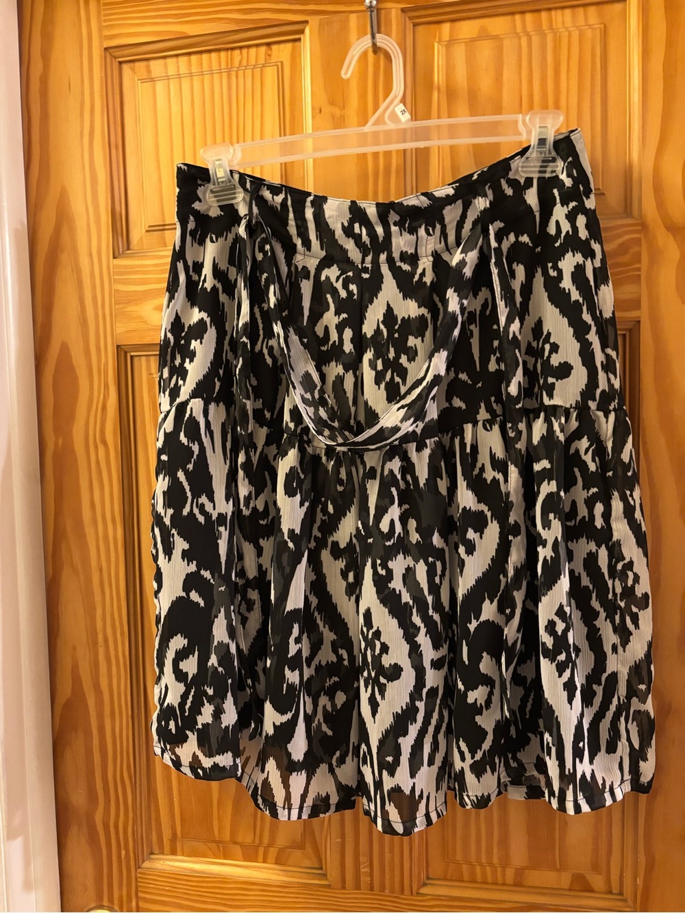 Black & White Printed Tiered Women's Skirt